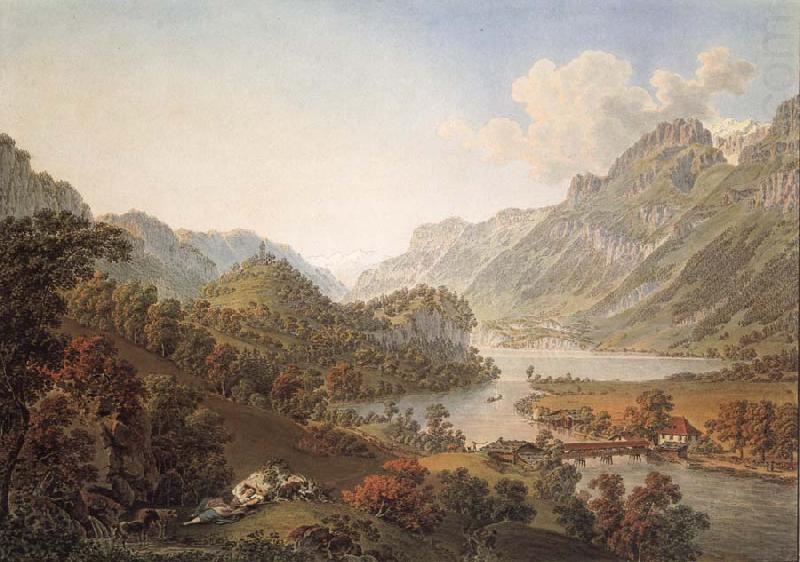 Gabriel Lory Pere Gone out of THE Aar of the Lake of Brienz china oil painting image